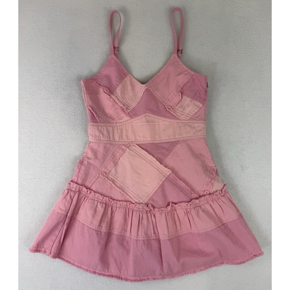 LoveShackFancy Dresses & Skirts - LoveShackFancy Pera Pink MIni Dress Women's‎ Size 0 Colorblock Patchwork *READ*